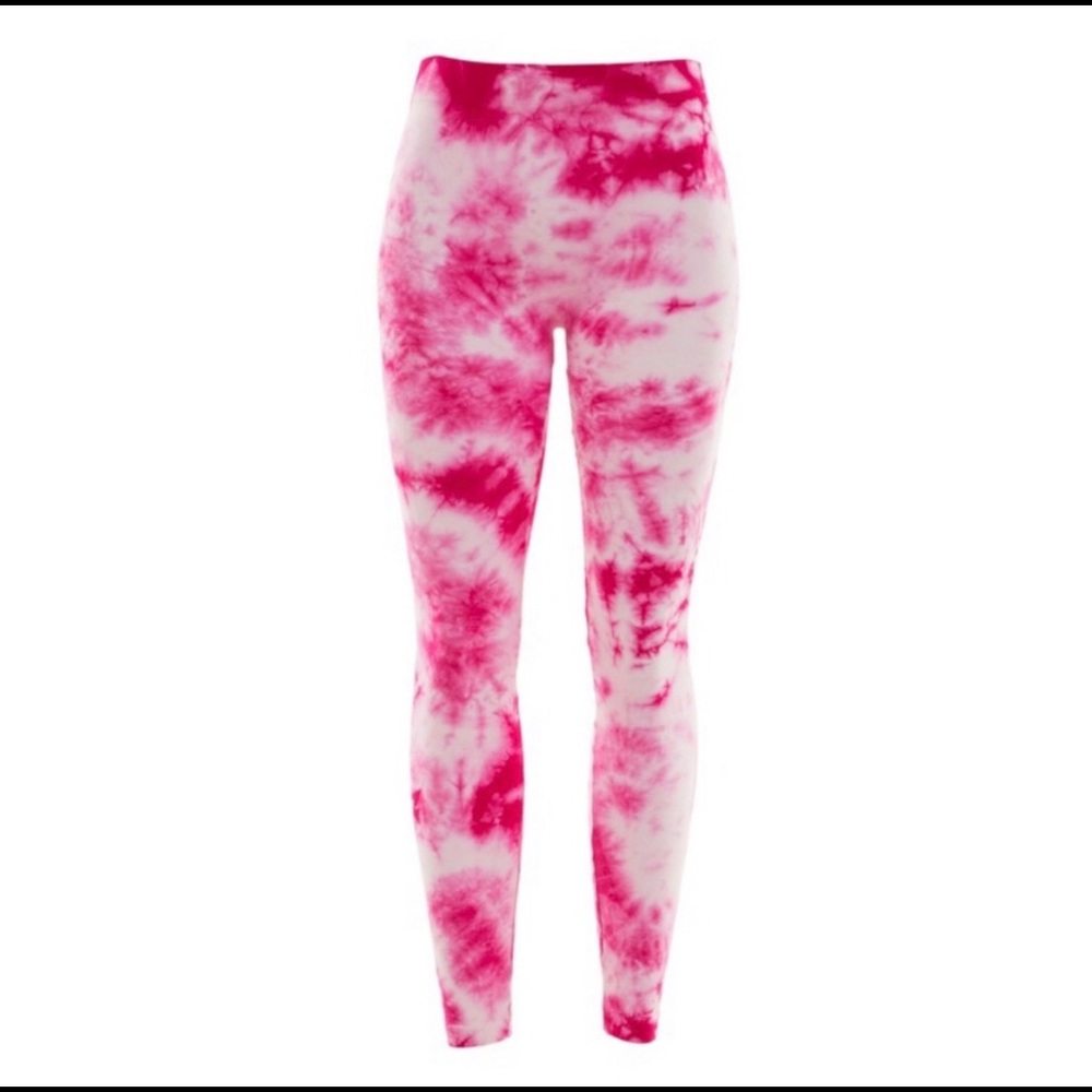 Hot pink tie-dye leggings!